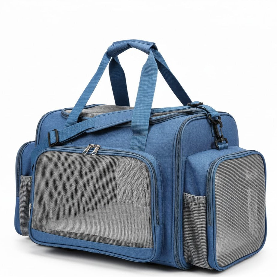 Draagbare reistas voor huisdieren met opbergvakken