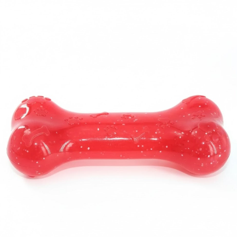 Piepende hondenbot-speeltje van kunststof