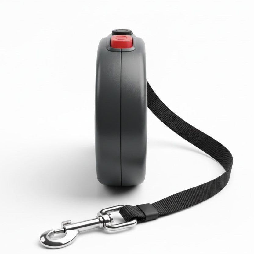 Uittrekbare hondenriem met kunststof behuizing