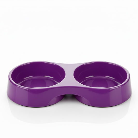 Dubbele voerbak voor huisdieren voor voer en water