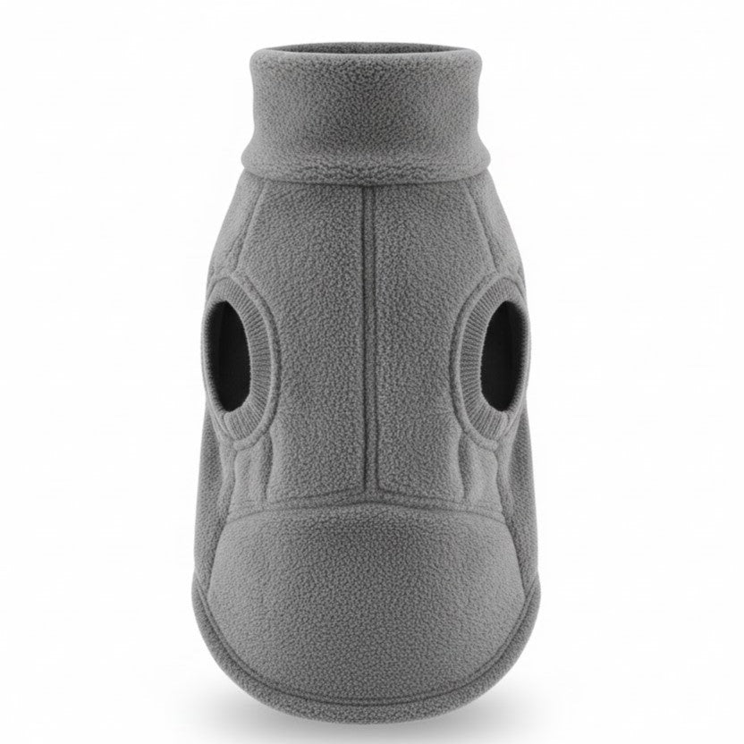 Hondenjas van fleece met hoge kraag