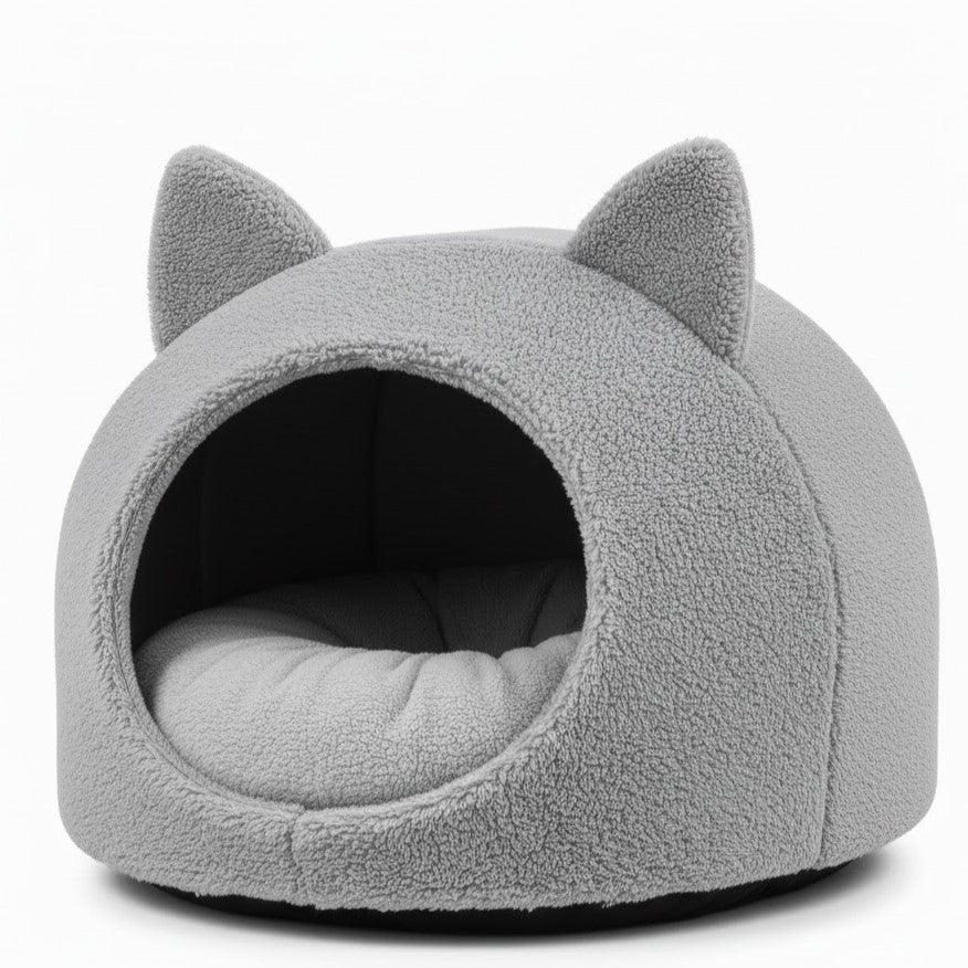 Kattenoorvormig huisdierbed