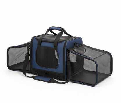 Uitbreidbare reistas voor huisdieren met open zijkanten